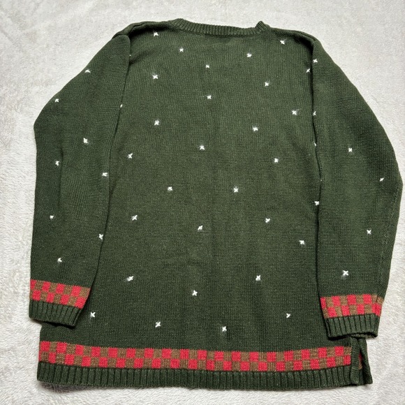 Vintage Quacker Factory Womens M Sweater Autumn Snowman Christmas Winter Holiday - Picture 3 of 8